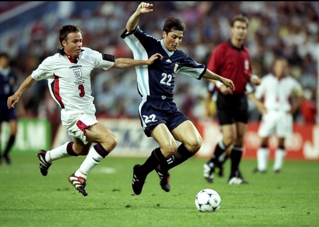 Graeme Le Saux vs Javier Zanetti 1998 World Cup (Getty)