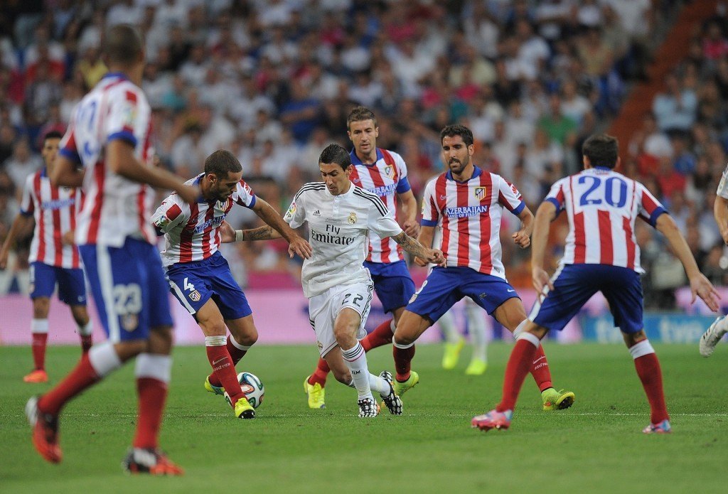 Vielä viikko sitten Di Maria hassutteli Real Madridin väreissä Atletico Madridia. Kuva: Getty