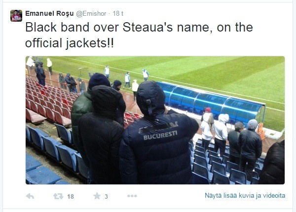 Steauan nimi oli sunnuntaina poistettu kokonaan seuran edustusasuista.
