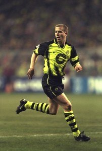 Lars Ricken iski Dortmundin kolmannen maalin Mestarien liigan finaalissa kaudella 1996/97. KUVA: Getty Images