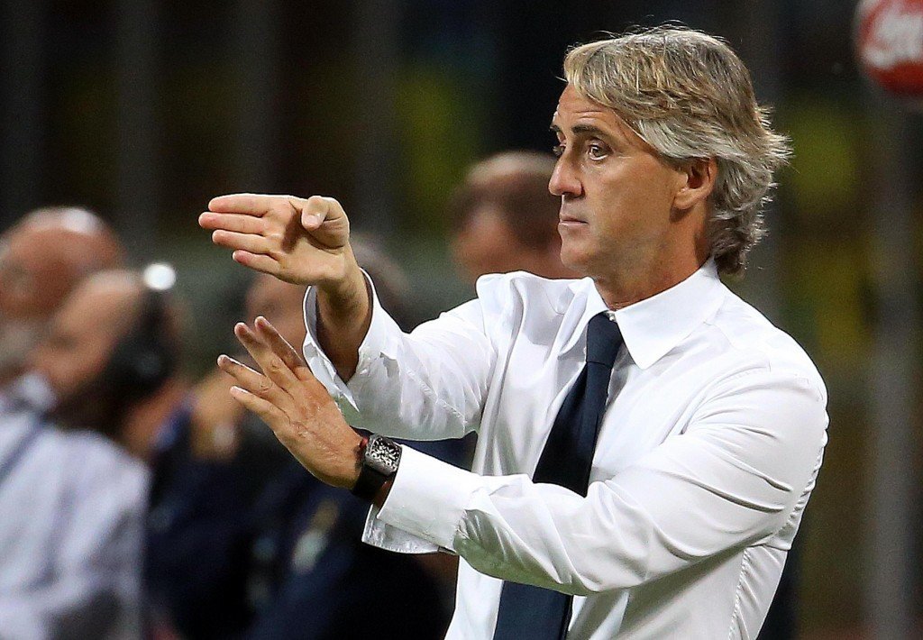 Roberto Mancini yrittää nostaa Interin jälleen kärkikahinoihin. Kuva: AOP