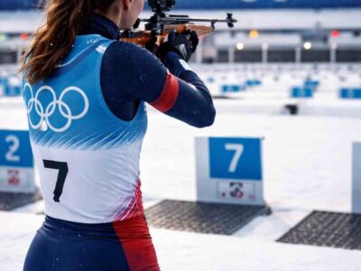 Ampumahiihtäjä nainen